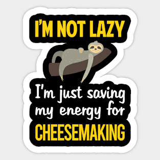 Funny Lazy Cheesemaking Cheesemaker Cheese Making Sticker